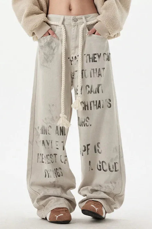 Apricot Graffiti Straight Denim Jeans - Image 2