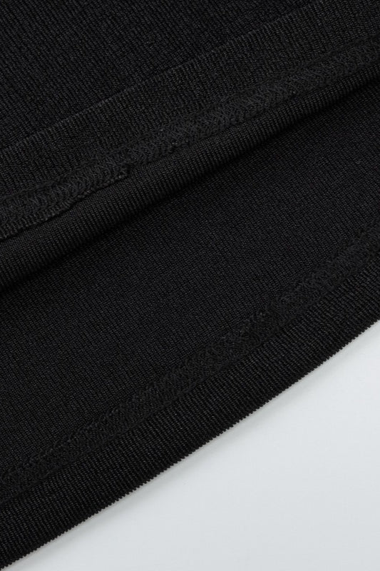 Asymmetric Neckline Metal Button Knit Top - Image 4