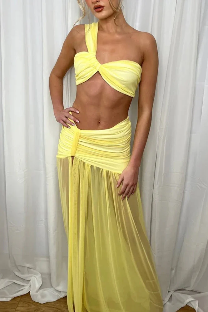 Asymmetrical Crop Top Boho Dress - Image 10