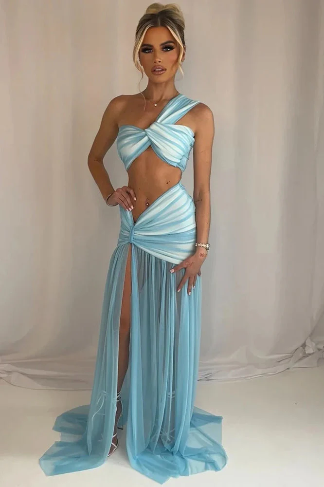 Asymmetrical Crop Top Boho Dress - Image 3