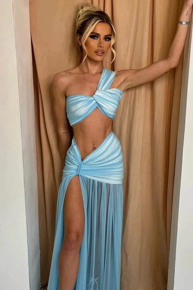 Asymmetrical Crop Top Boho Dress - Image 4