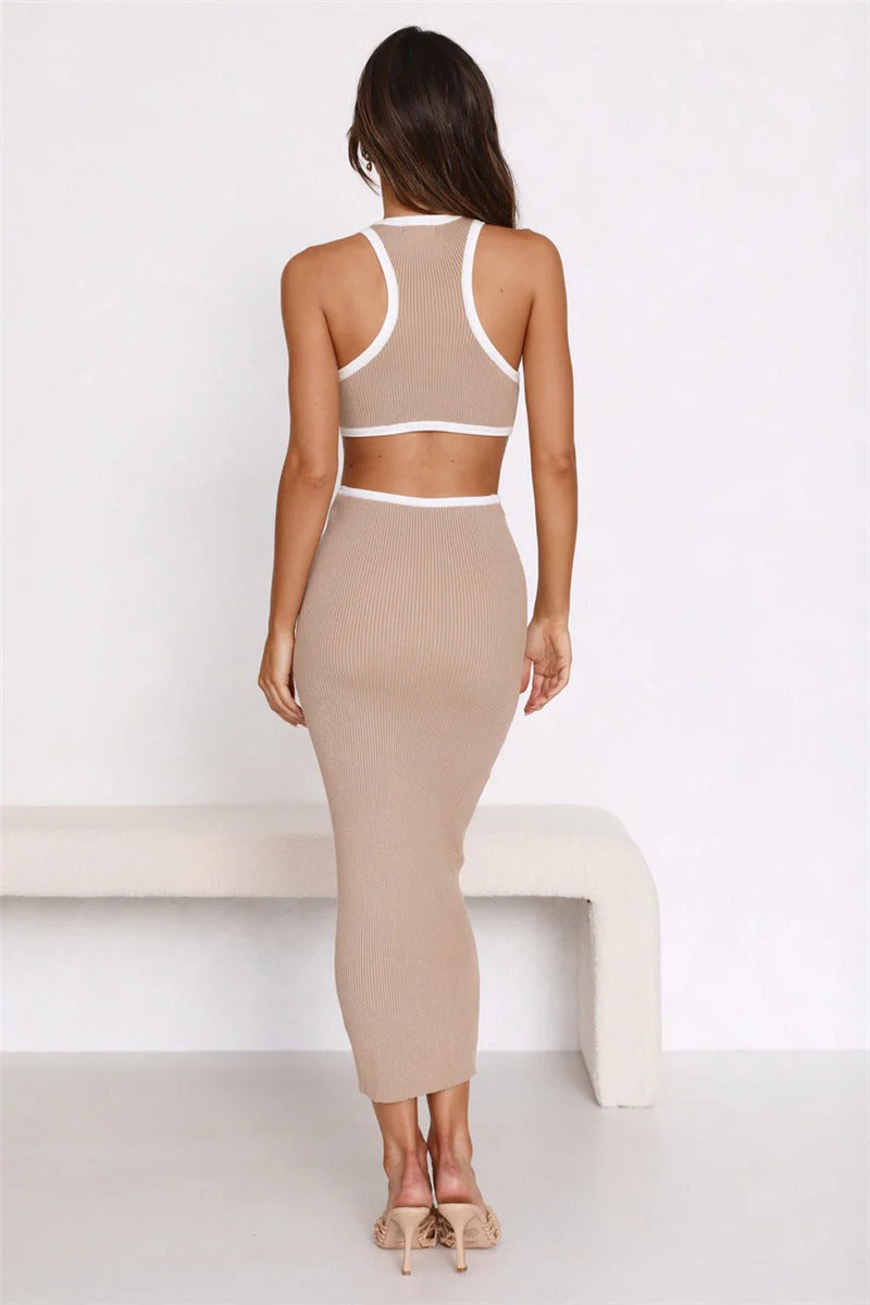 Backless Bodycon Sweater Dress - Image 16