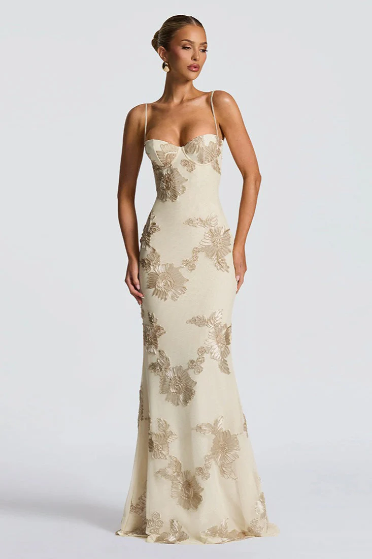 Backless Floral Tie-Up Maxi Dress - Image 10