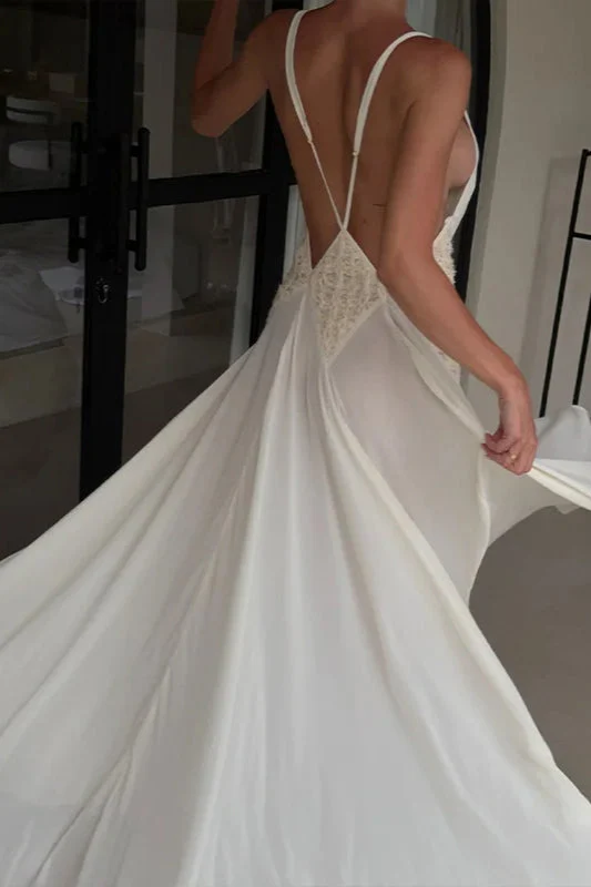 Backless V-Neck Boho Dress - Image 9