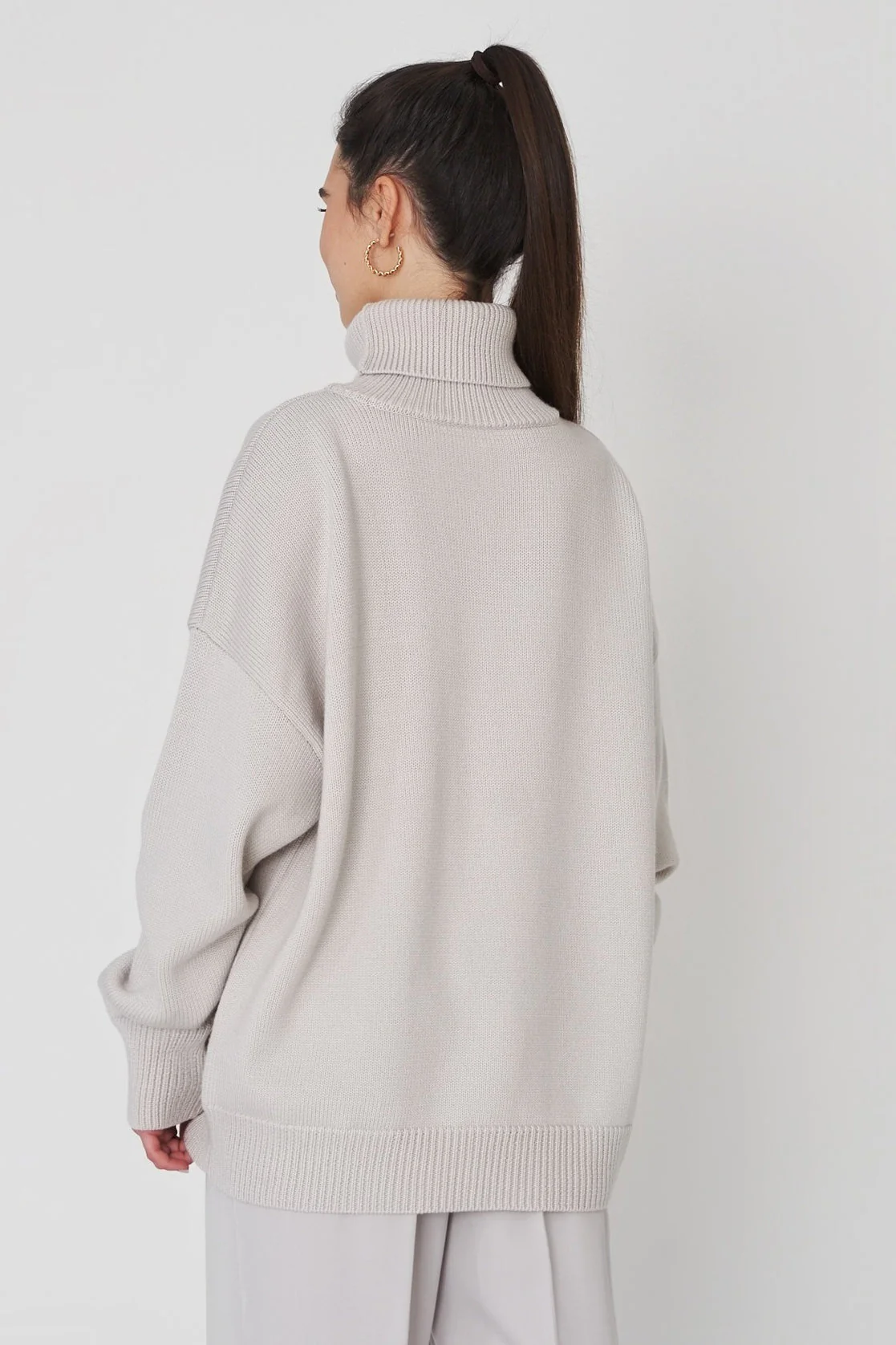 Basic Solid Knit Turtleneck Sweater - Image 68