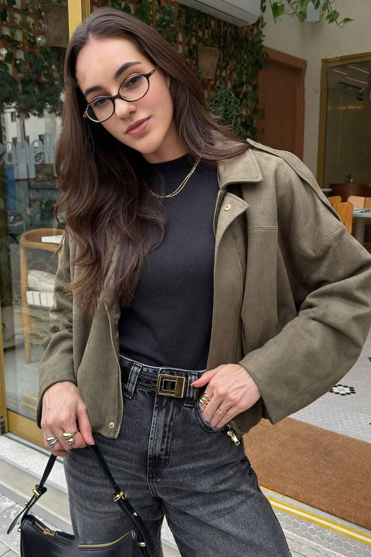 Batwing Sleeve Bomber Jacket - Image 3