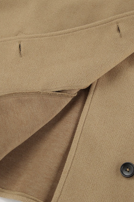 Batwing Sleeve Wool Blend Coat - Image 16