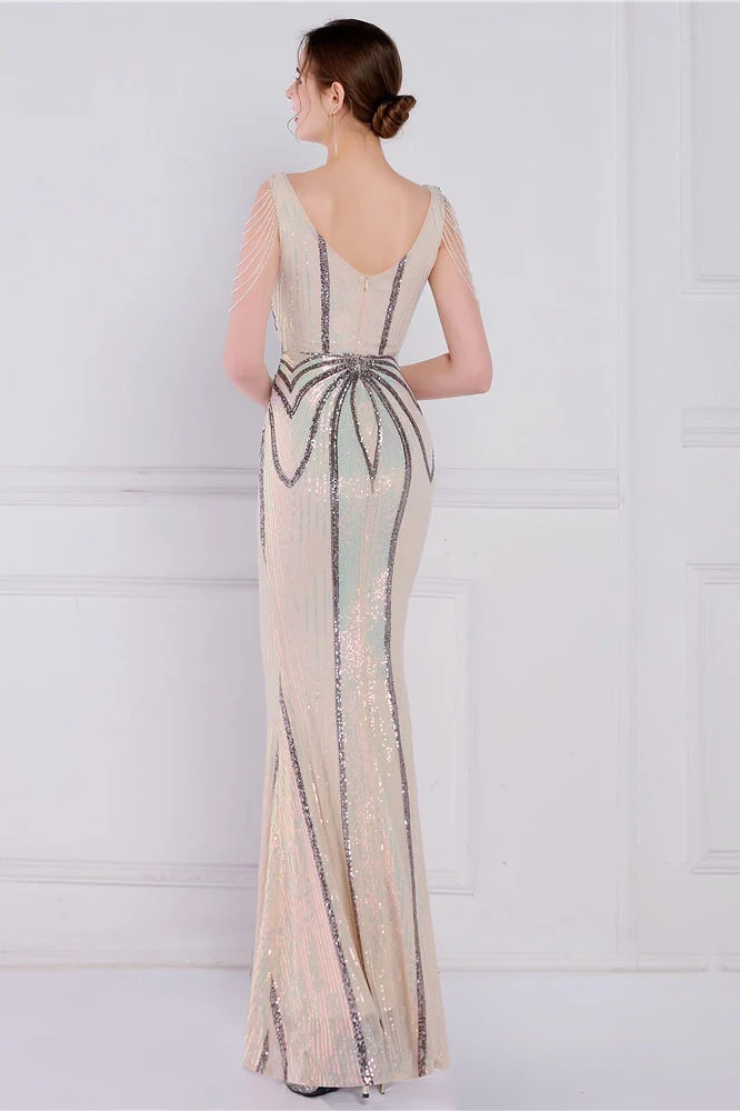 Beaded Floral Sequin Mermaid Party Dress - Image 14