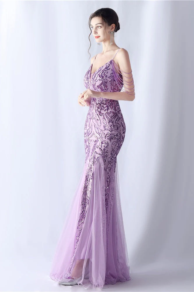 Beaded Mesh Cocktail Maxi Dress - Image 12