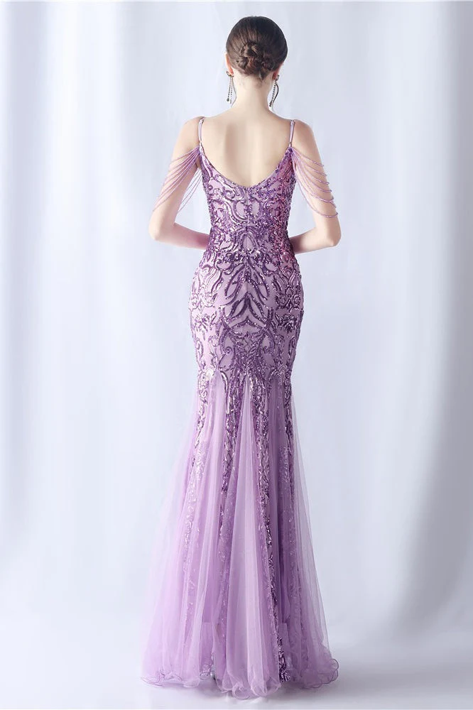 Beaded Mesh Cocktail Maxi Dress - Image 13