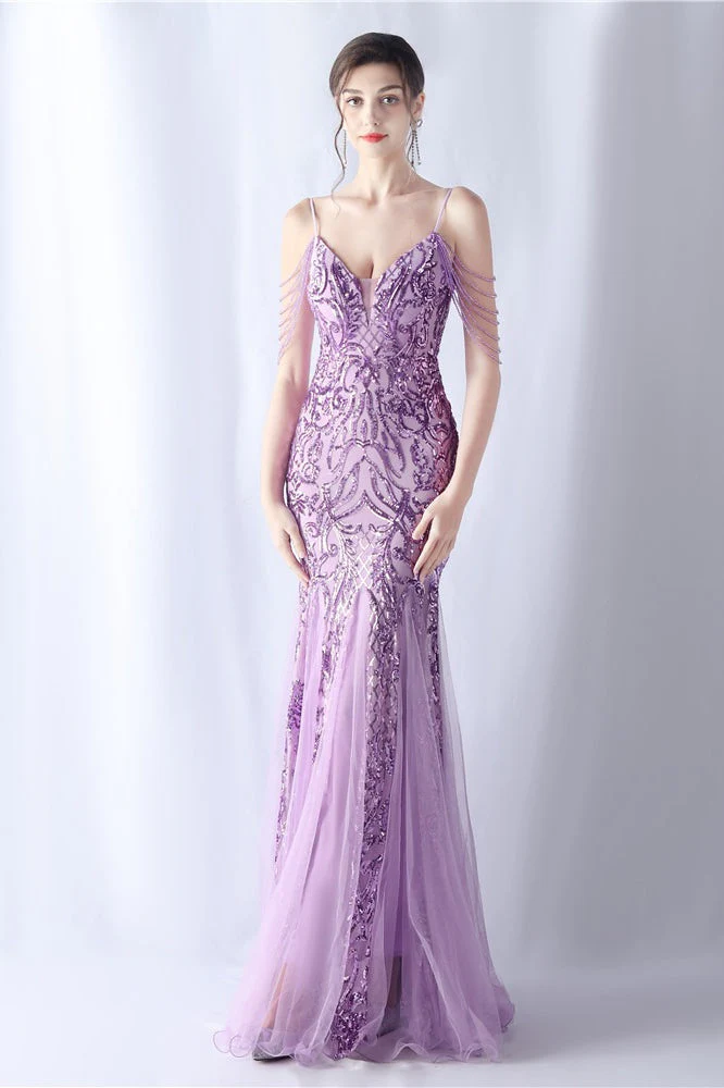 Beaded Mesh Cocktail Maxi Dress - Image 22