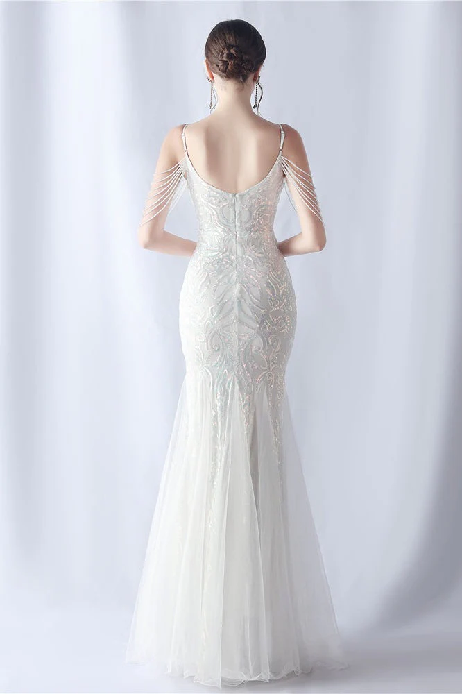 Beaded Mesh Cocktail Maxi Dress - Image 29