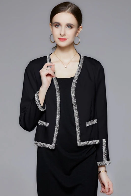 Beaded Open Front Short Coat - Image 2