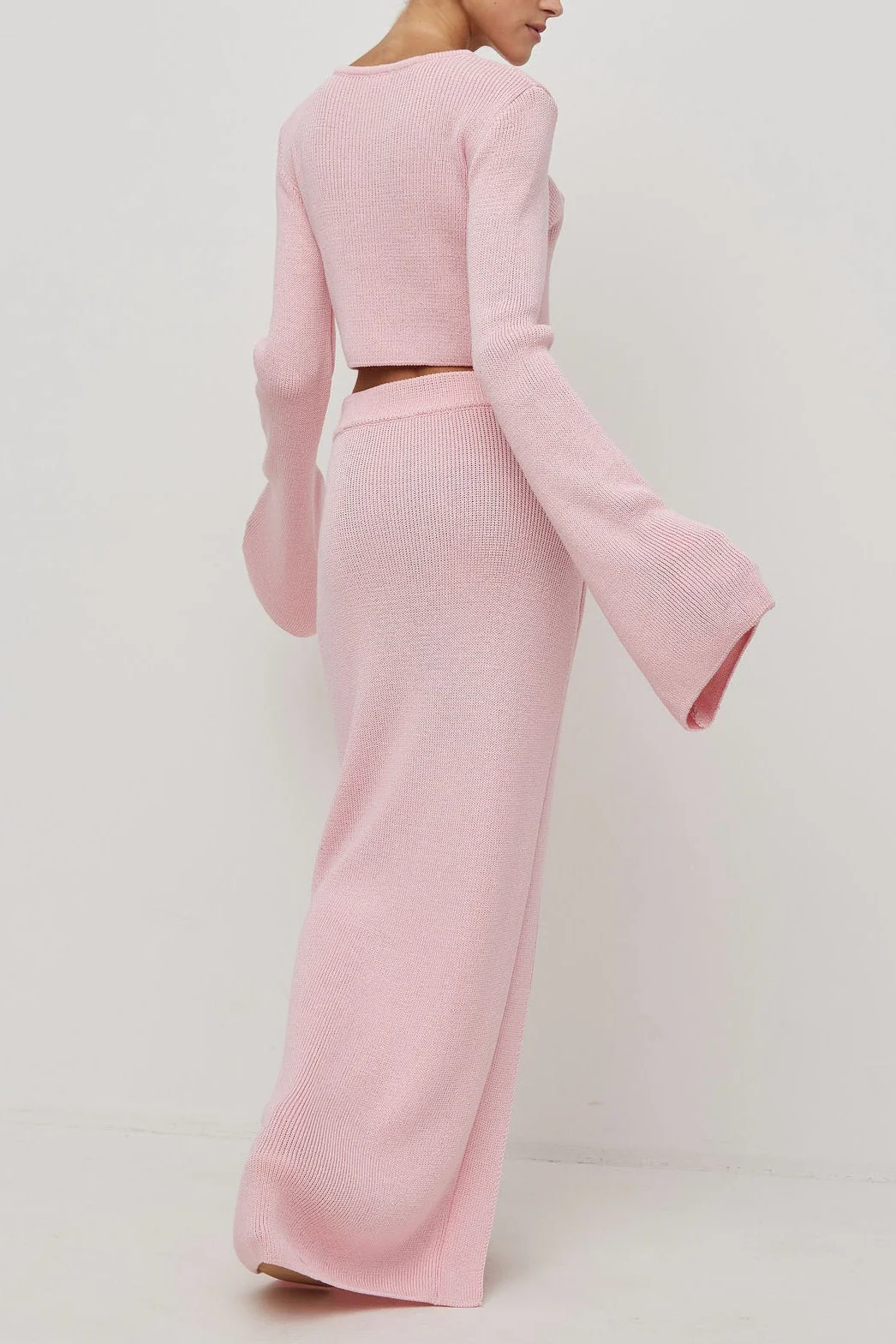 Bell Sleeve Cardigan Set Sweater Dress - Image 2