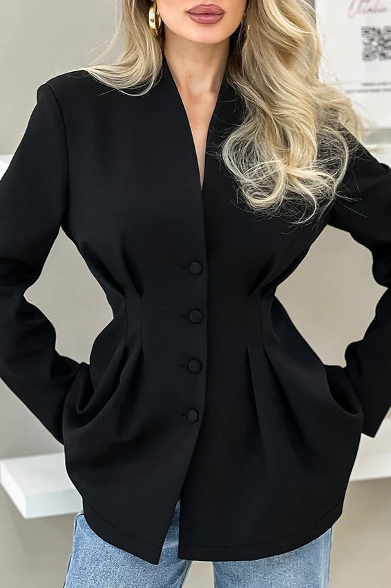 Belted Slim Fit Blazer - Image 2
