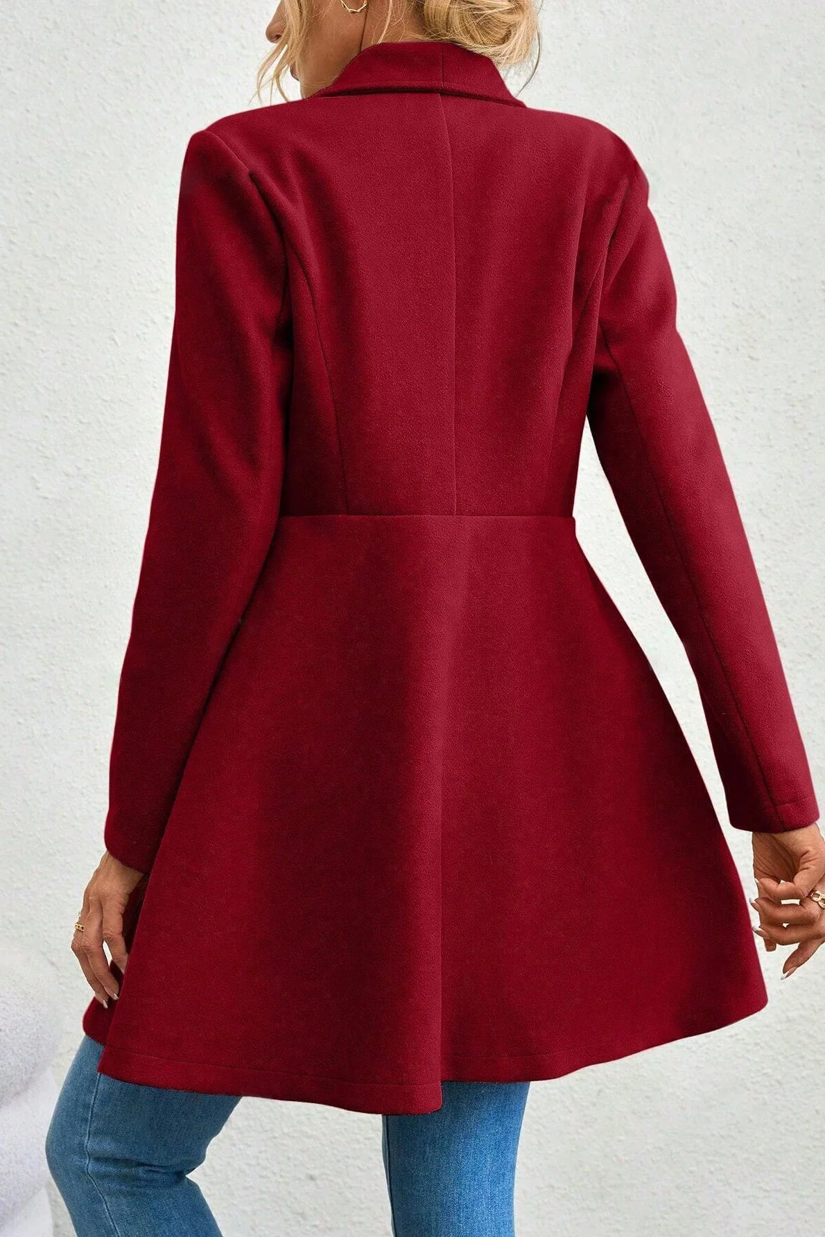 Belted Wool Long Coat - Image 12