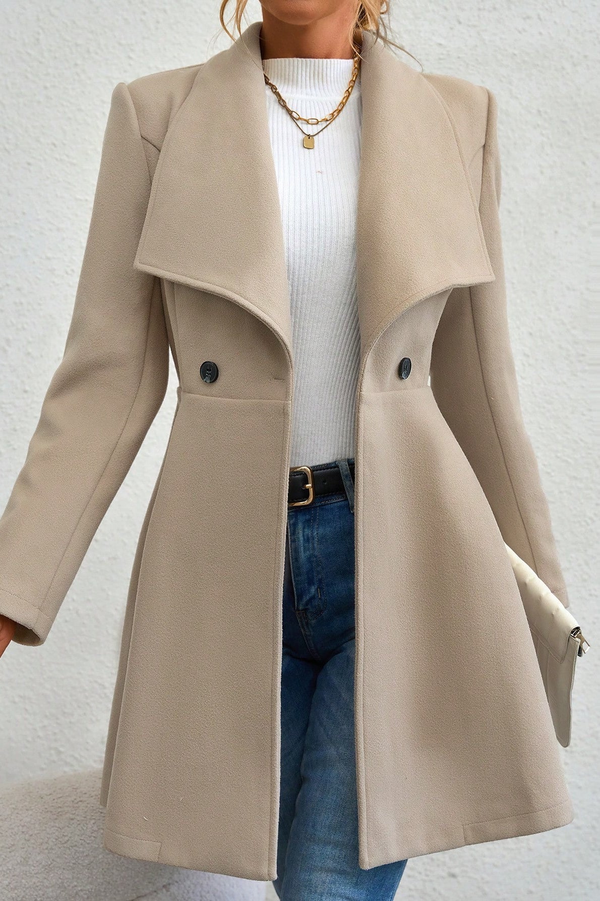 Belted Wool Long Coat - Image 5