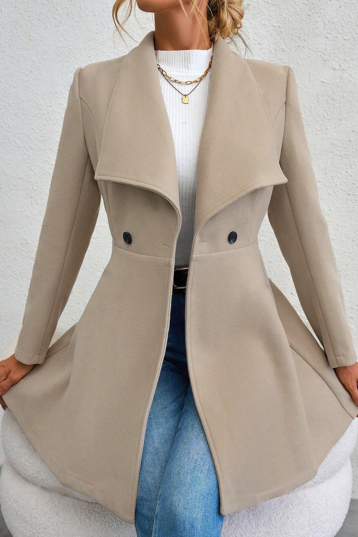 Belted Wool Long Coat - Image 6