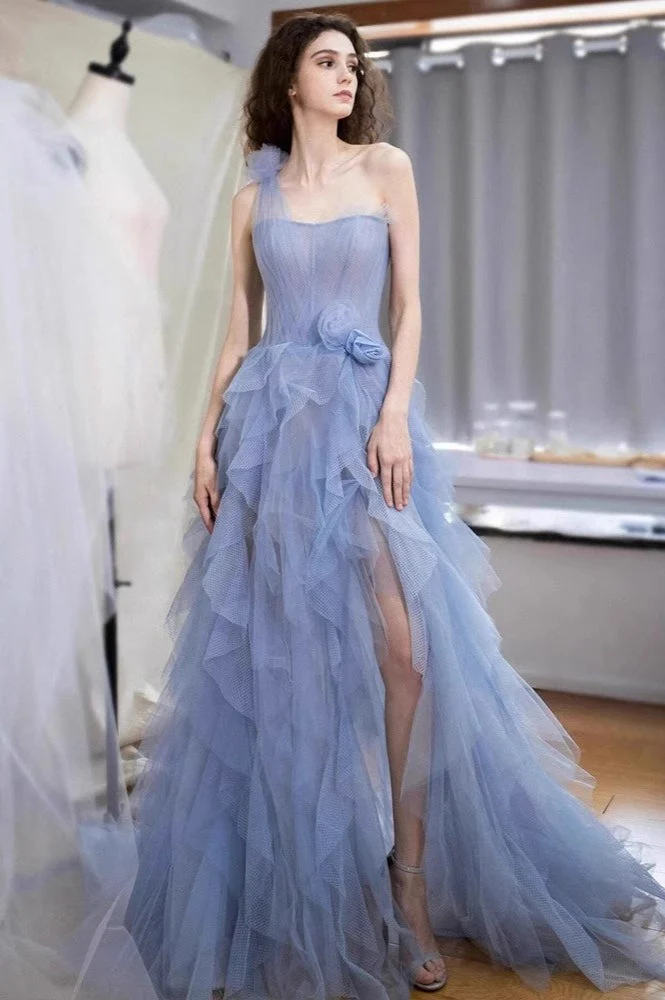 Blue Bustier Sleeveless Formal Dress - Image 5