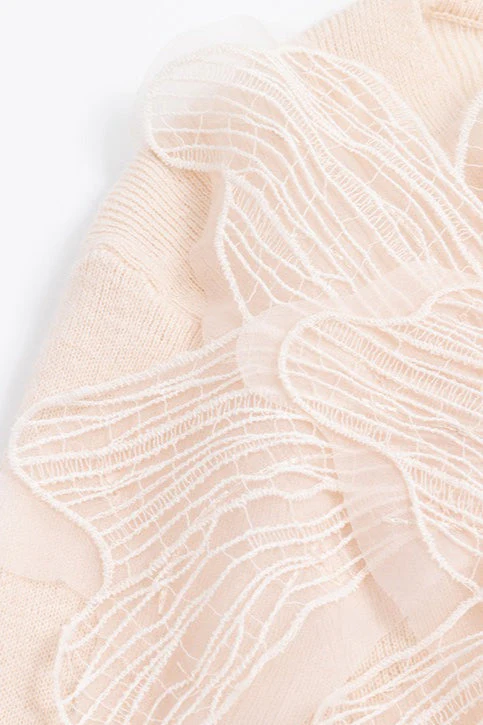 Feather Lace Detail Knit Top - Image 9