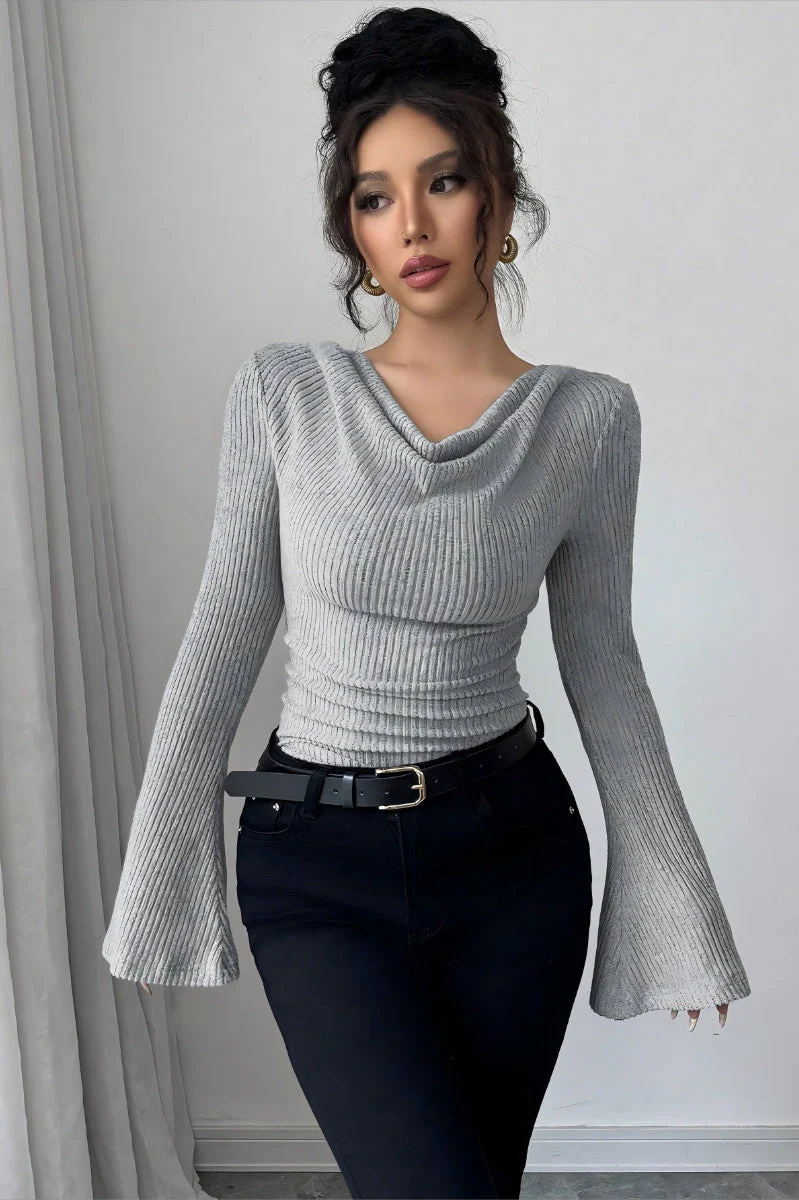 Bodycon Off-Shoulder Knit Top - Image 4