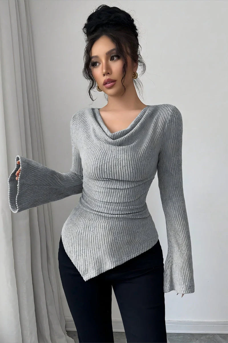 Bodycon Off-Shoulder Knit Top - Image 7
