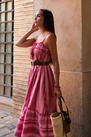 Boho Spaghetti Strap Tassel Boho Dress - Image 12