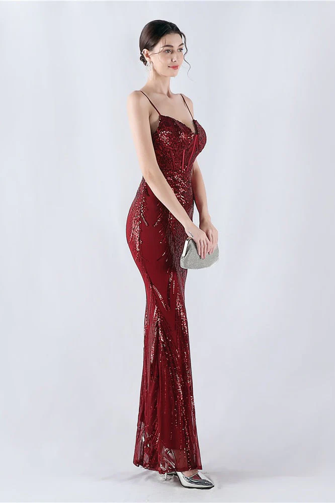 Boned Sequin Embroidered Formal Dress - Image 18