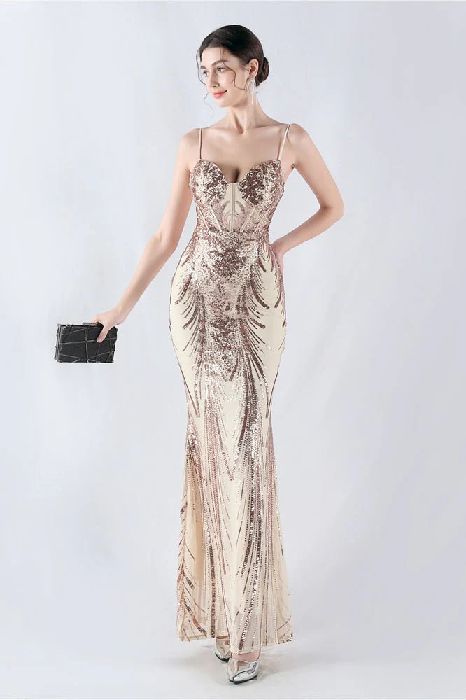 Boned Sequin Embroidered Formal Dress - Image 19