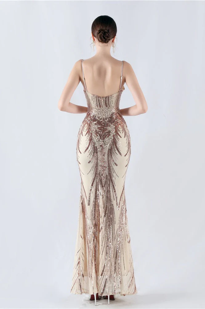 Boned Sequin Embroidered Formal Dress - Image 20