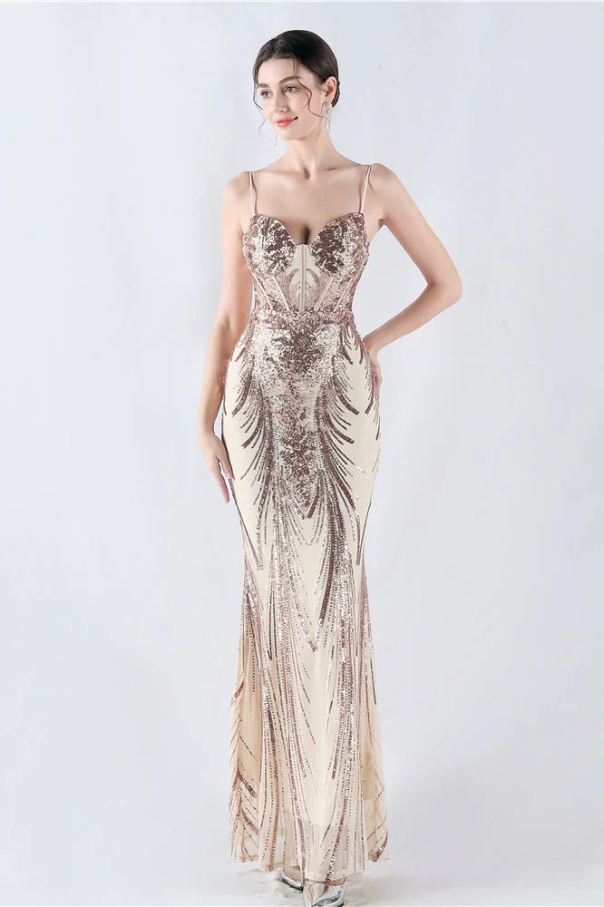 Boned Sequin Embroidered Formal Dress - Image 22