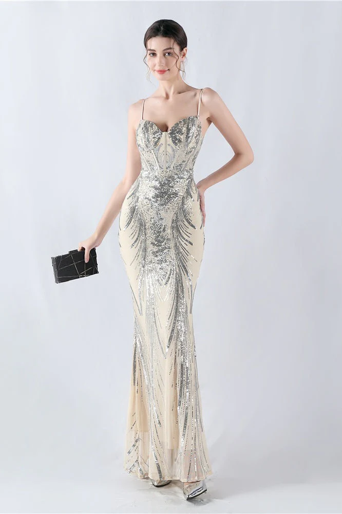 Boned Sequin Embroidered Formal Dress - Image 23
