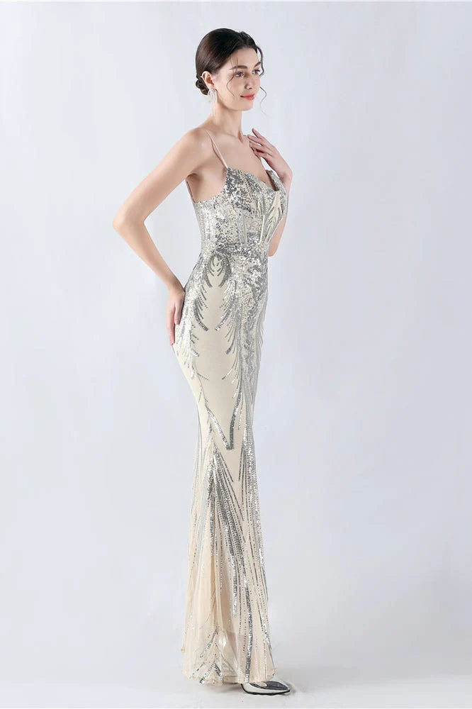 Boned Sequin Embroidered Formal Dress - Image 24