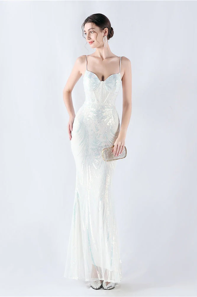 Boned Sequin Embroidered Formal Dress - Image 7