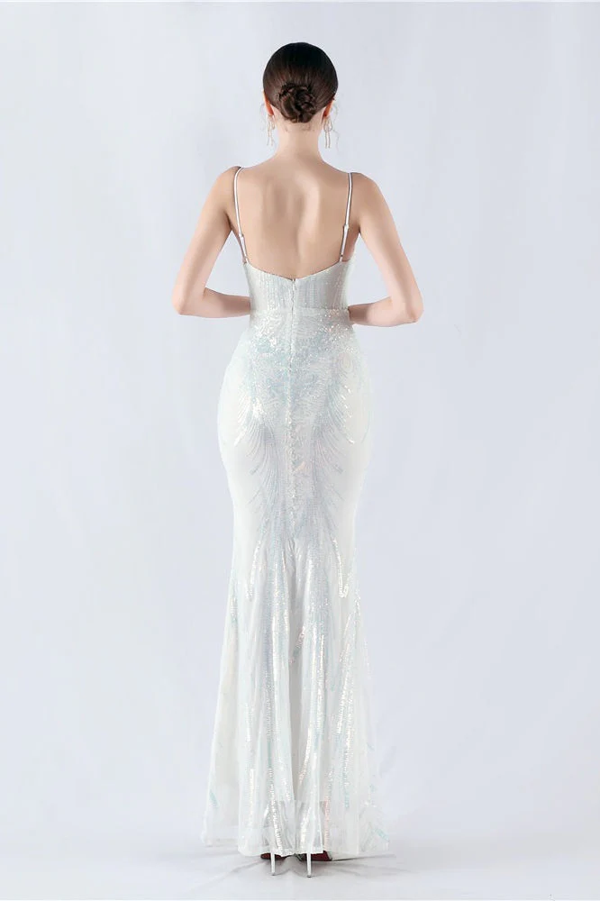 Boned Sequin Embroidered Formal Dress - Image 8