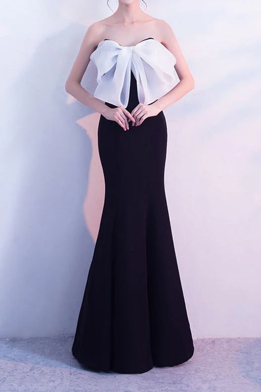 Bow Strapless Mermaid Maxi Party Dress - Image 16