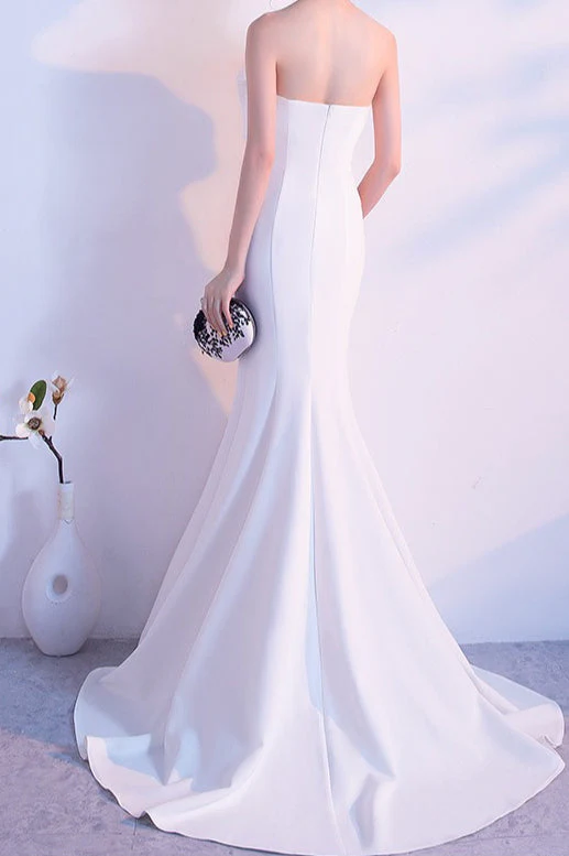 Bow Strapless Mermaid Maxi Party Dress - Image 6
