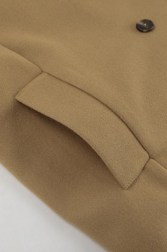 Brown Boucle Notch Lapel Jacket - Image 8