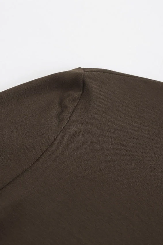 Brown Slim Fit Sweater Dress - Image 6