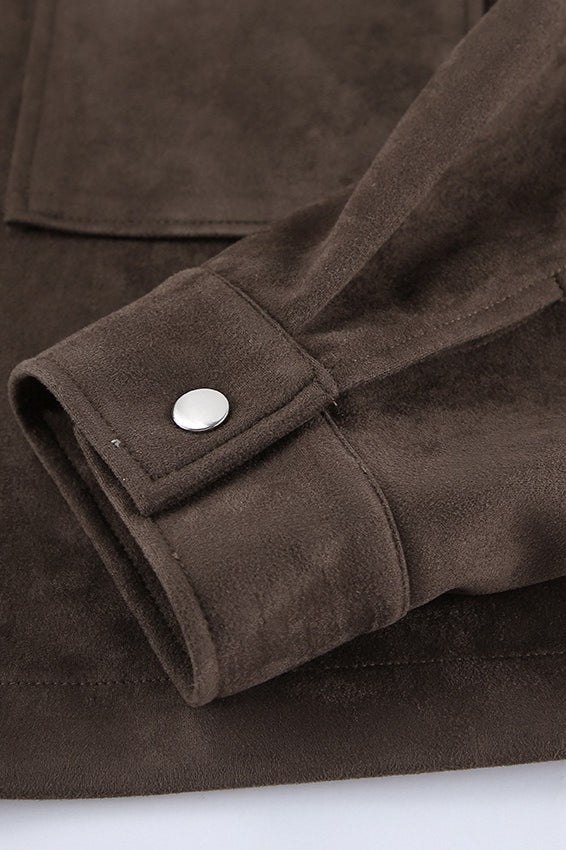 Brown Suede Oversized Vintage Jacket - Image 10