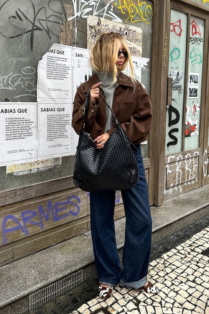 Brown Suede Oversized Vintage Jacket - Image 8