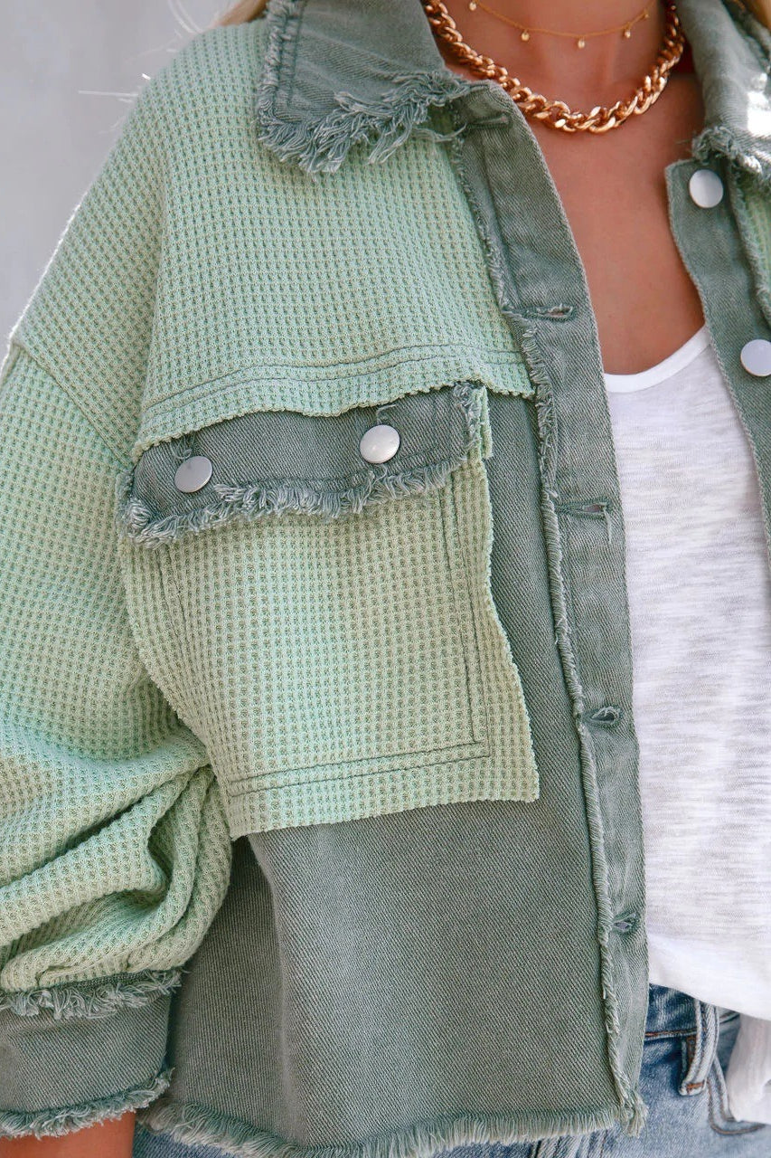 Brushed Waffle Long Sleeve Coat - Image 10