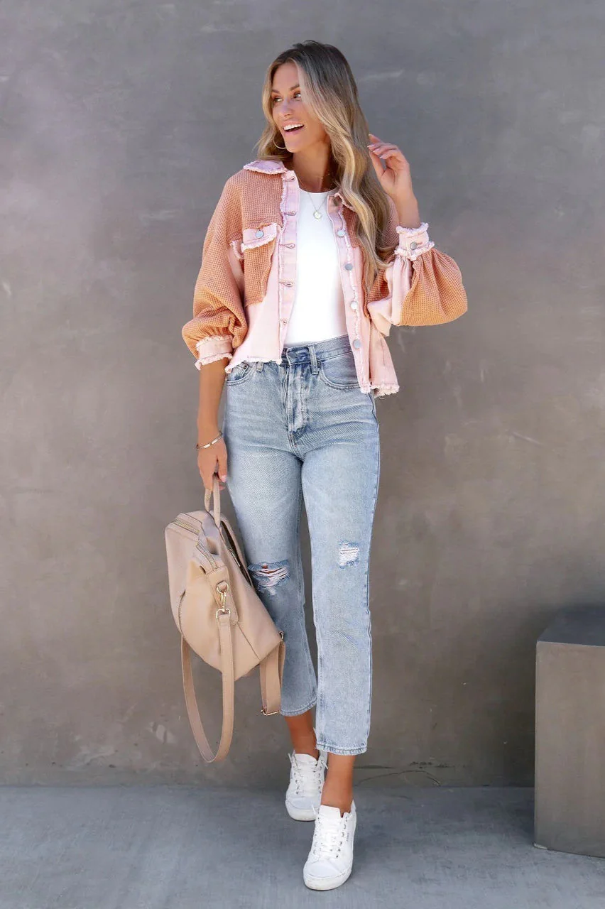 Brushed Waffle Long Sleeve Coat - Image 17