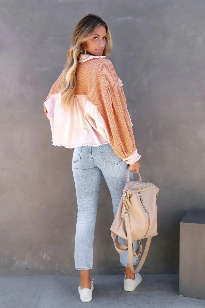 Brushed Waffle Long Sleeve Coat - Image 19