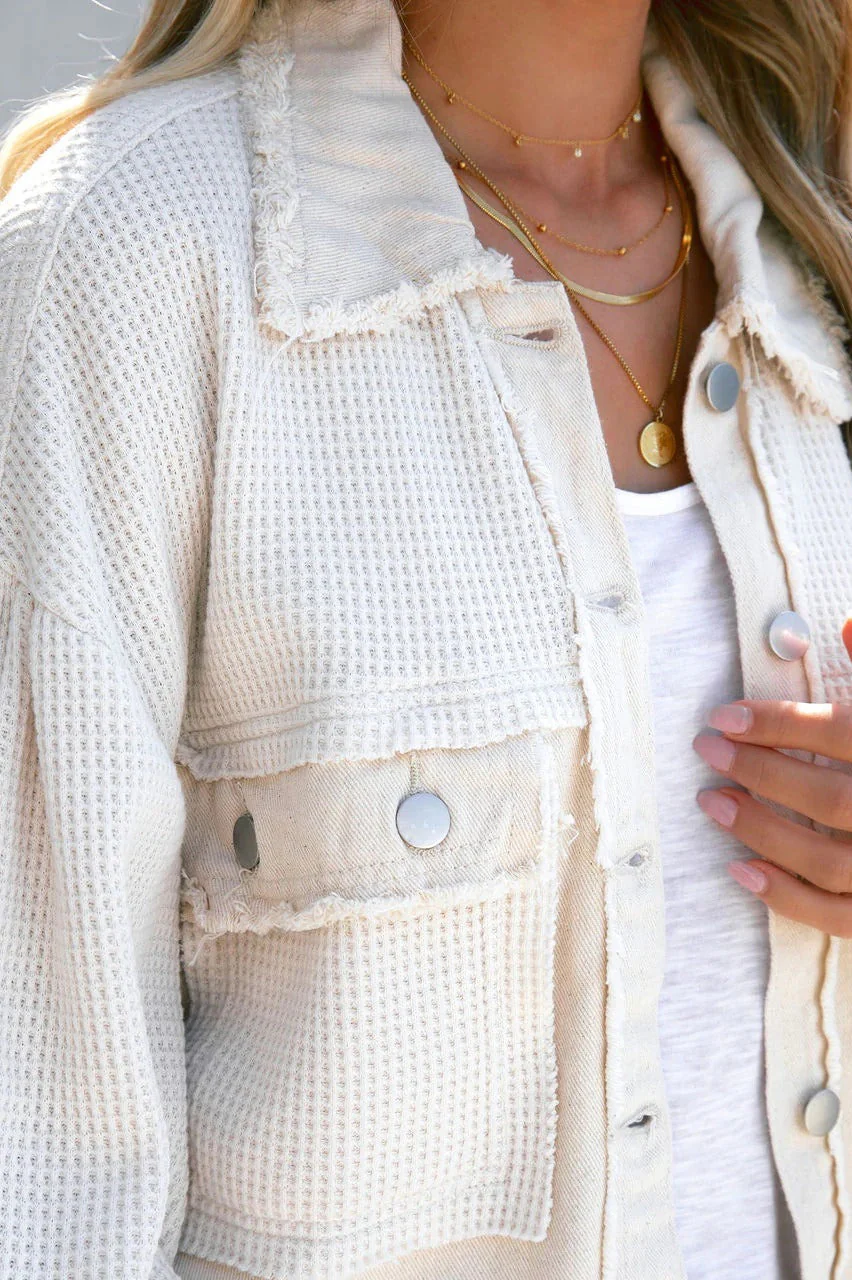 Brushed Waffle Long Sleeve Coat - Image 3