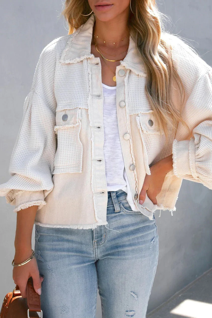 Brushed Waffle Long Sleeve Coat - Image 4