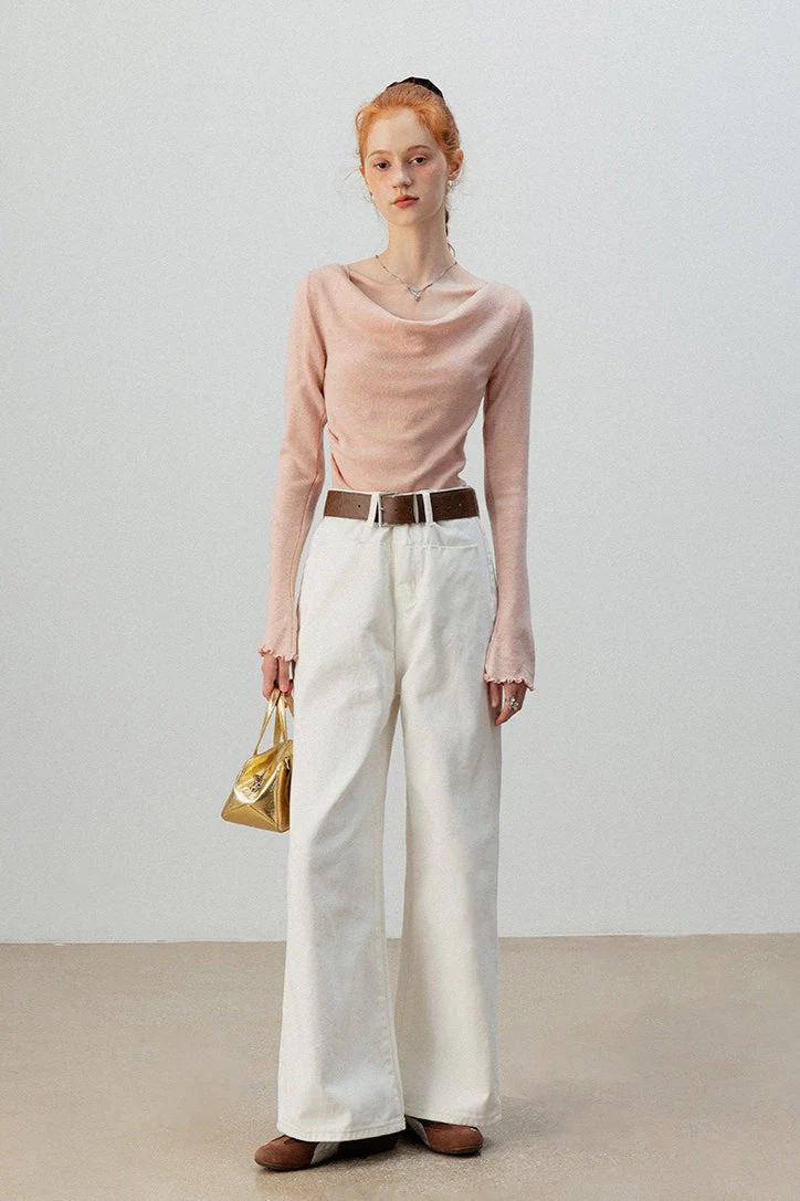 Burgundy Mock Two Piece Knit Top - Image 2