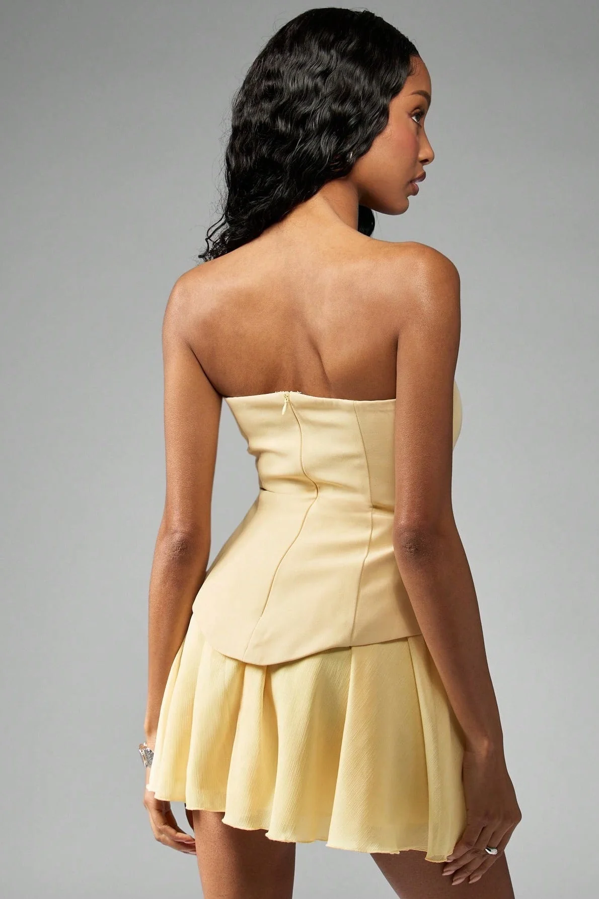 Bustier Peplum Waist Cocktail Dress - Image 3