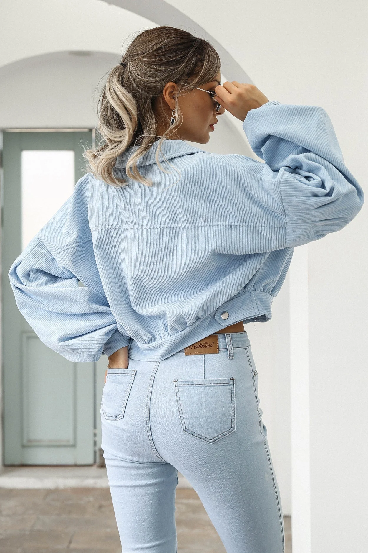 Button Up Corduroy Short Jacket - Image 17