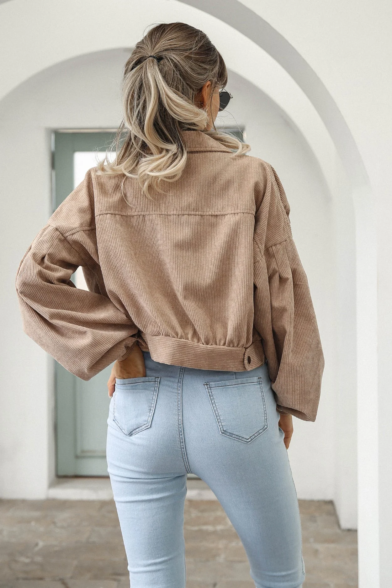 Button Up Corduroy Short Jacket - Image 6